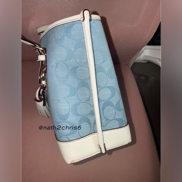 Coach Mollie 25 Tote Bag In Signature Chambray. - Picture 7 of 15